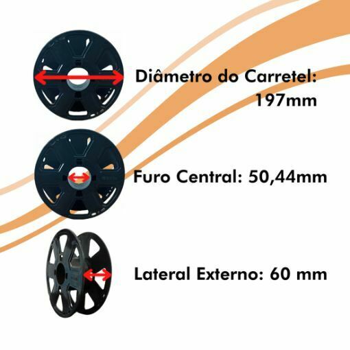 Filamento PLA Laranja Tijolo 1,75mm 4
