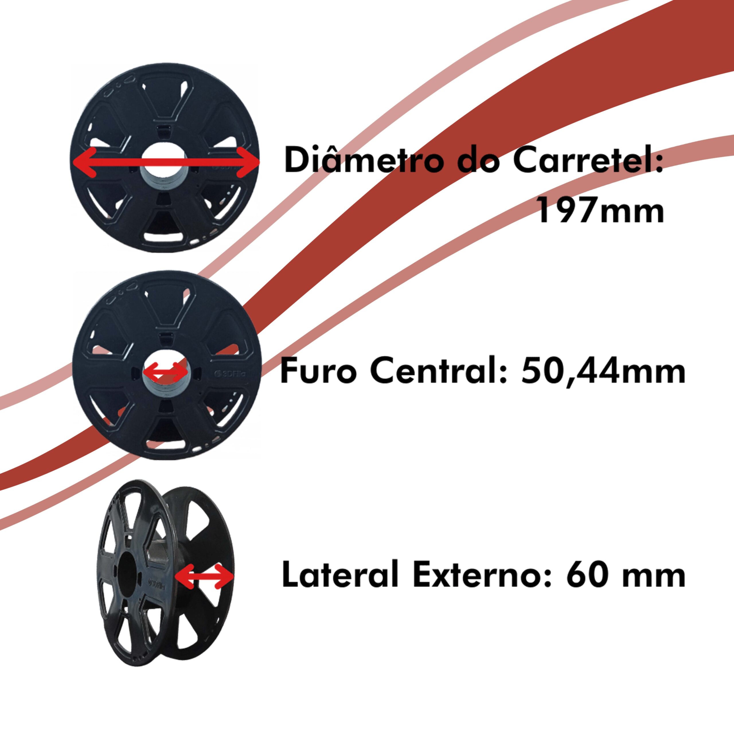 Filamento PETG XT Vermelho Red Metal 1,75mm 4