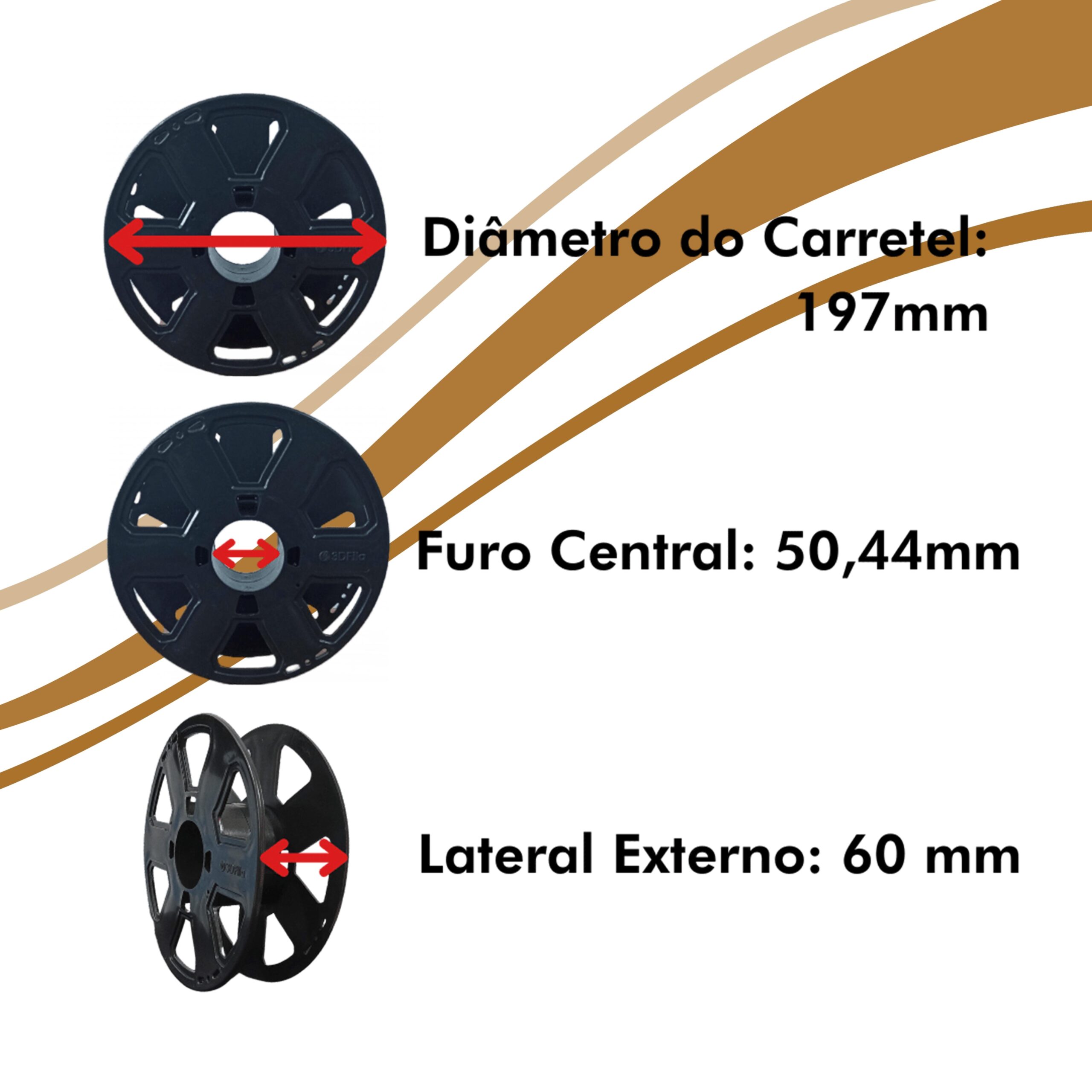 Filamento PLA Bronze 1,75mm 4