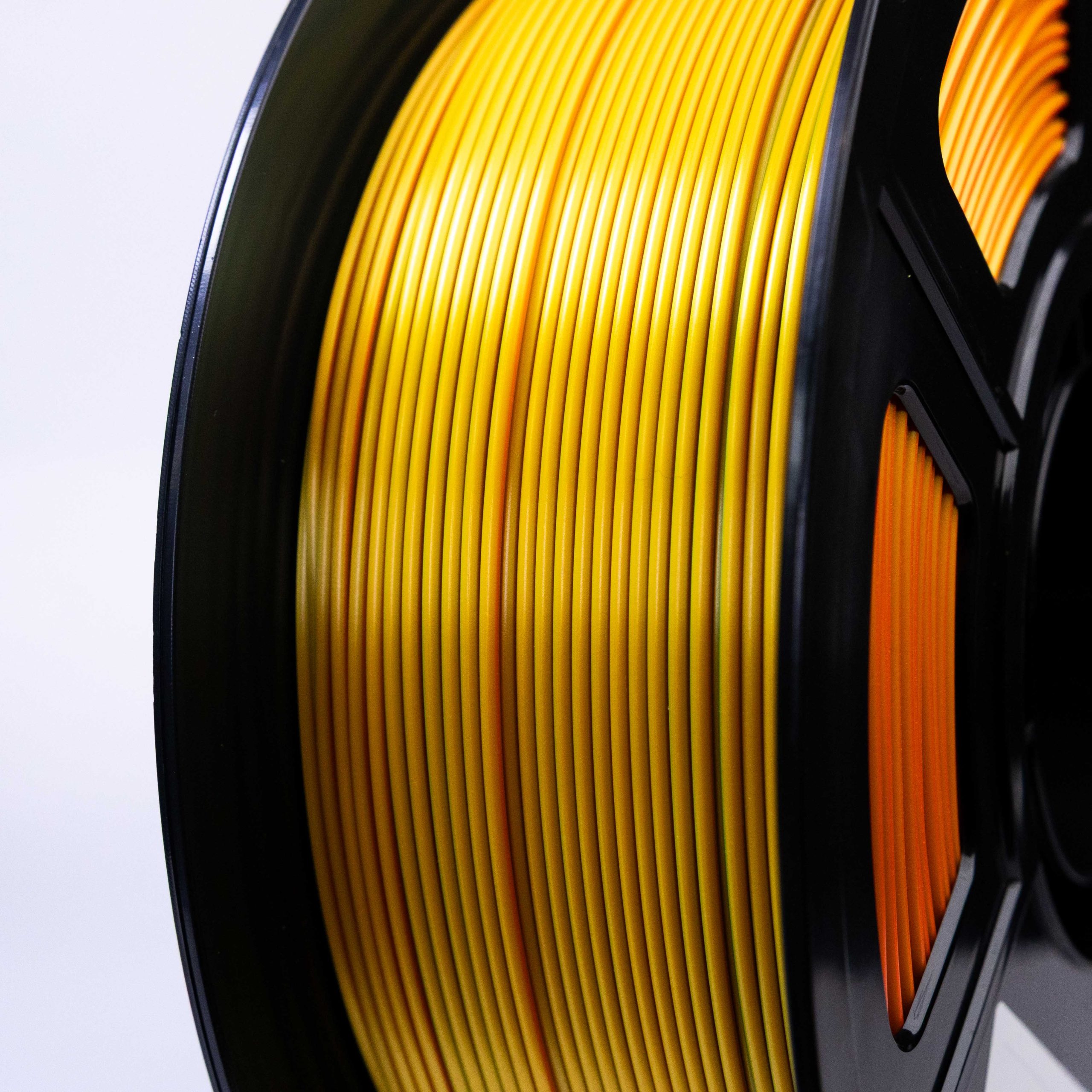 Filamento PLA Silk Tricolor Verde, Dourado e Laranja 10